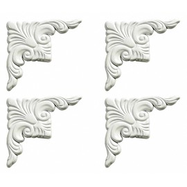 Corner Plates, Dove White, 3-1/2 in. L, PK4