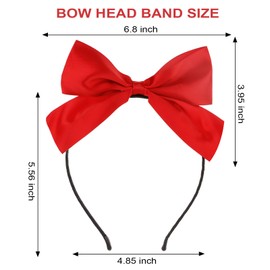 Ondder Cute Red Hair Bow Headband for Girls & Women - Perfect for Role Play, Birthday Parties, Costume Balls & Cosplay - Lightweight Hair Accessories with Adjustable Fit for All Hairstyles