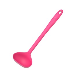 Kochblume Schöpfkelle L | Premium-Silikon & BPA frei| Hitzebeständig | Spülmaschinenfest | 30cm | Farbe: pink