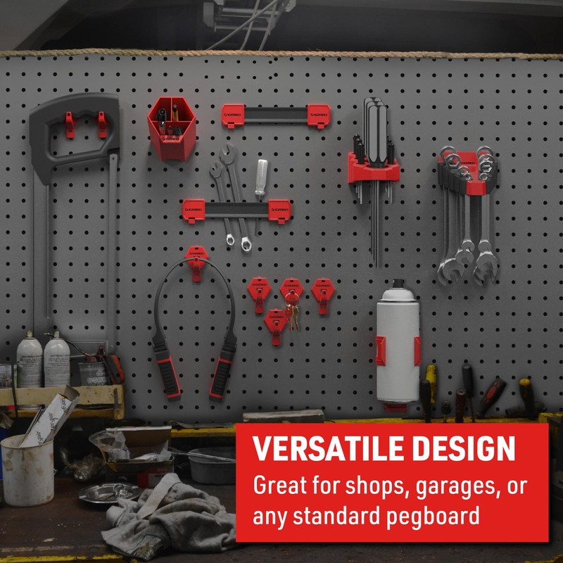 EZRED EZP6PK 16-Piece Peg Board Tool Storage and Organization For
