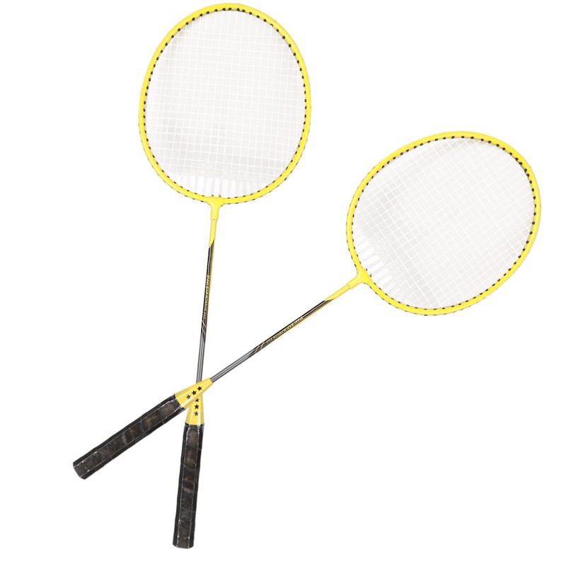 Badminton Rackets Iron Alloy Lightweight Badminton Racquets with 3 Balls