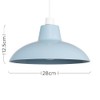 MiniSun | Retro Style Gloss Blue Metal Ceiling Light Shade