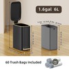 KSSKSS Small Bathroom Trash Can with Lid Soft Close, Step