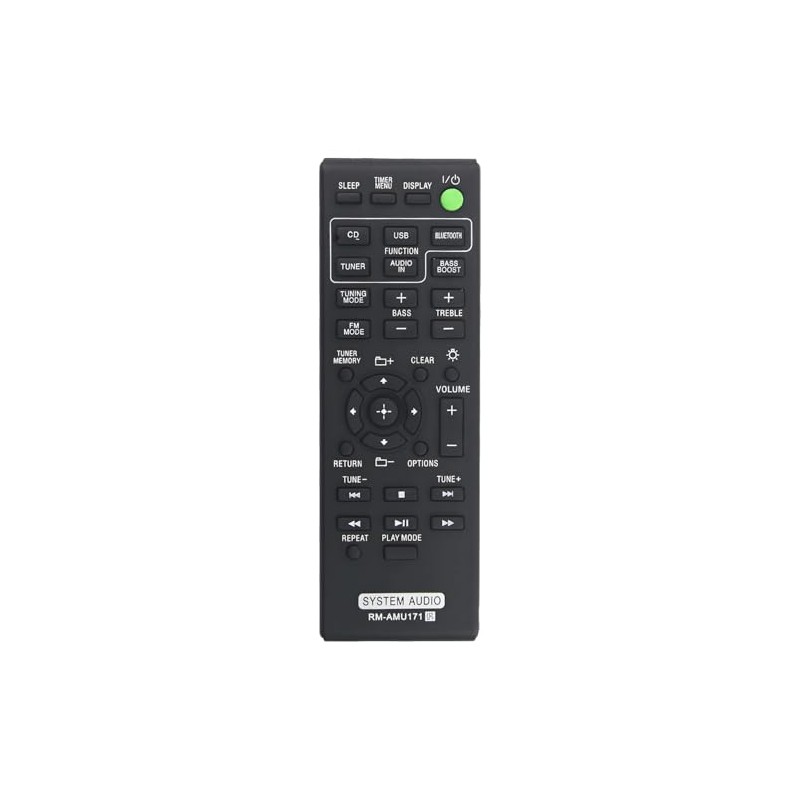 RM-AMU171 Replacement Remote Control for Sony Audio System CMT-SBT100B HCD-SBT100