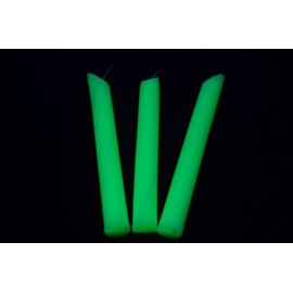 Set of 3 Yellow Blacklight Reactive Drip Candles