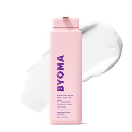 BYOMA Loción corporal sensible, para piel seca e irritada, hidratante sin fragancia con avena coloidal y manteca de karité, alivia y alivia la picazón, soporte de barrera cutánea, 13.52 onzas líquidas