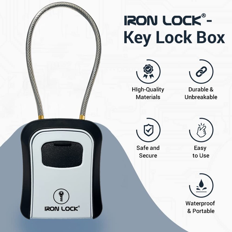 Iron Lock® - Key Lock Box Portable and Wall Mounted