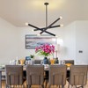 VANZARLA Black Sputnik Chandelier for Dining Room, Modern Pendant Light