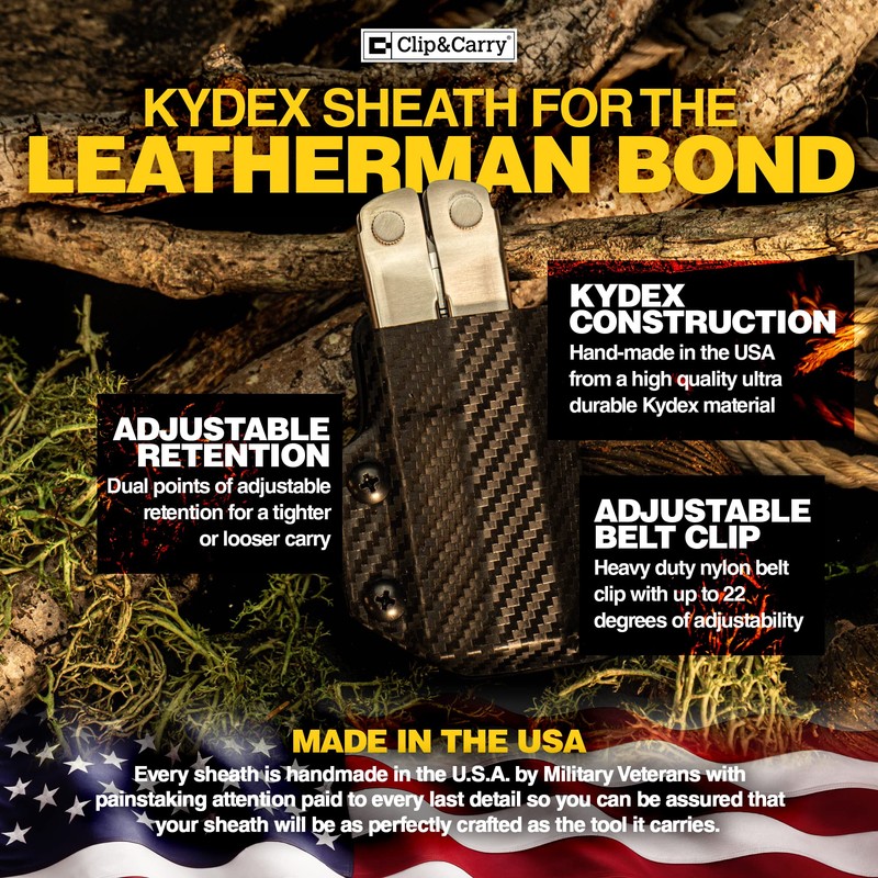Clip & Carry Kydex Multitool Sheath for the Leatherman Bond