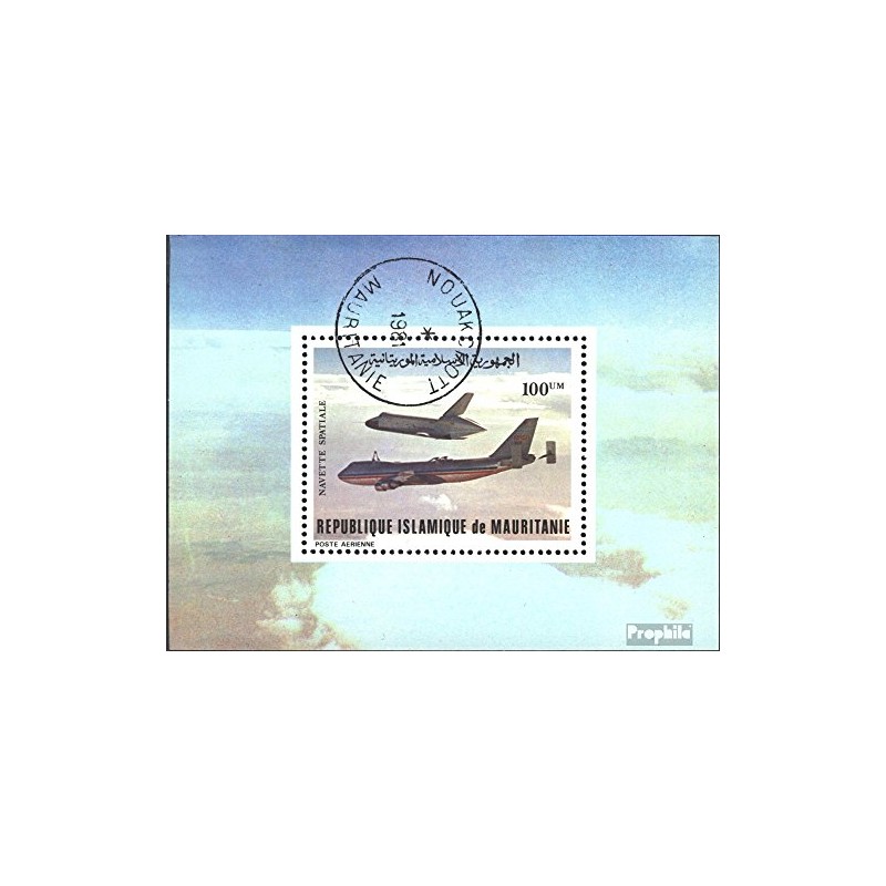 Mauritania block31 (complete.issue.) 1981 first Flights of Space Shuttle (Stamps