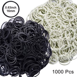 AMUU Rubber Bands black Grayish white 1000 pcs Diameter 16mm Small Rubber Band Mini 500pcs Grayish White 500pcs Black Rubber Bands Office Supplies Soft Elastic Bands School Home