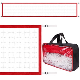 Mkhaslri Replacement Pool Volleyball Net Adjustable Length 15ft - 25ft, Portable Volleyball Net for Outdoor Backyard Swimming Pool Beach (red)