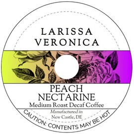 Peach Nectarine Medium Roast Decaf Coffee (Single Serve K-Cup Pods) (Gourmet, Naturally Flavored, Whole Coffee Beans) (12 pods, ZIN: 576089)