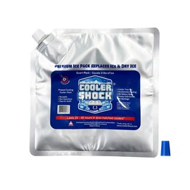 Tsuda Shokai Cooler Shock Cooler Shock Cold Packs, Medium Size, Long Time Cold Retention, Strong, Colder Than Ice - 12.8°F (-7.8°C), Can Be Used Repeatedly, Camping, Barbecues, Fishing, Outdoors,