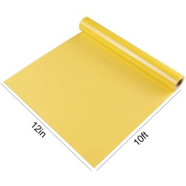 HIKENRI Yellow Heat Transfer Vinyl Bundle 12" x 10 ft Rolls,HTV Vinyl for Silhouette Cameo Easy to Cut & Weed,DIY Heat Press Design for T-Shirt,Clothes,Hats and Other Textiles