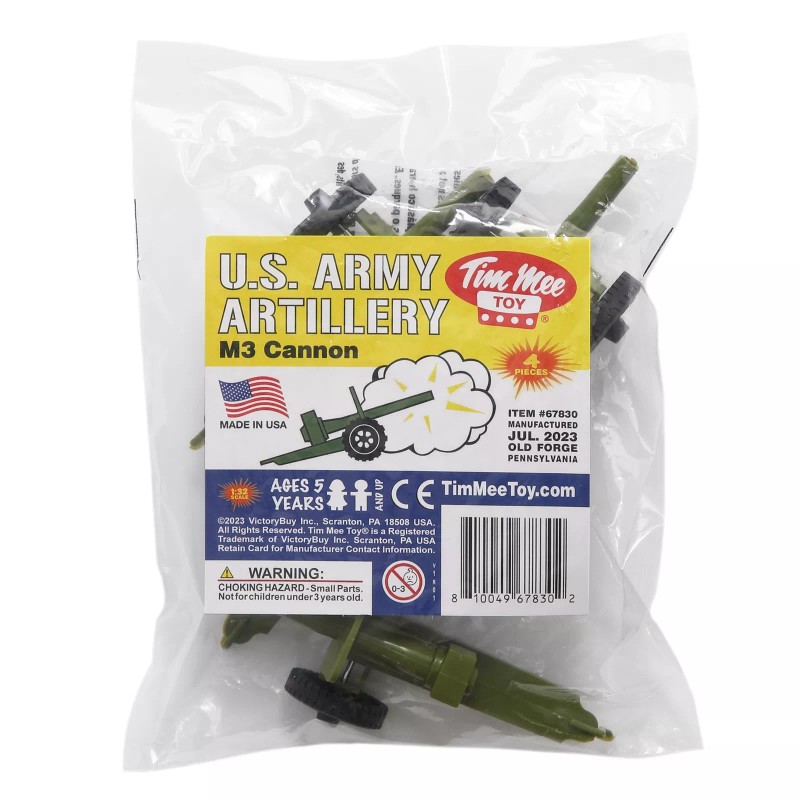 BMC Toys TimMee Processed Plastic M3 ARTILLERY OD GREEN Plastic