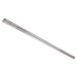 Fdit Stainless Steel Love Hearts Pattern Chopsticks, 1 Pair, Dishwasher Safe, 9.25 inches, Square, Floral Design, Food Grade 304