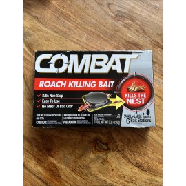 Combat Roach Killing Bait Stations for Small and Large Roaches, 6 Count