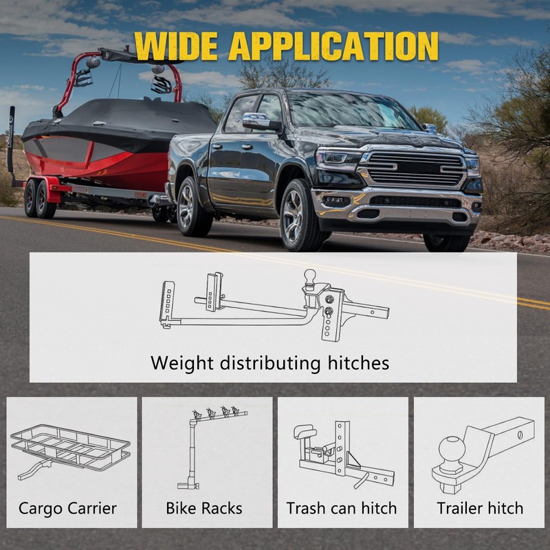 BUNKER INDUST Rear Trailer Hitch Receiver - Fit for 2003-2018/2019-2021