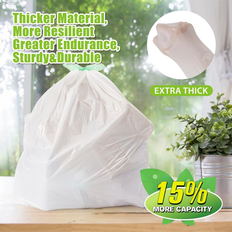 ValueGuard Large Trash Bags 13 Gallon Tall Drawstring 100% Post-Consumer
