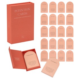 The Life Barn 40 Intention & Oracle Cards Affirmation Cards in High-Quality Linen Box Mindfulness and Self-Reflection