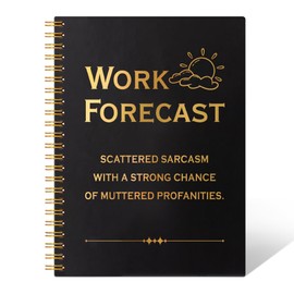 THEBESTU Work Forecast 160 Pages Hardcover Blank Spiral Notebook, Funny Sarcastic Notebook Gifts for Colleague Coworkers, Office Humor Birthday Gifts for Women Work Friends Leader Boss Employees