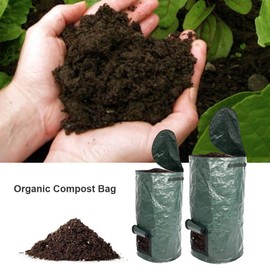 PE Compost Bag, Environmental Compost Bag Garden Waste Bin Homemade Organic Ferment PE Bag for Home Composting, Helps to Reduce Waste (45 x 80CM)