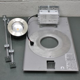 BEGA Recessed Ceiling LED Downlight Kit 55824, 120-277V Exterior Wide, Stainless