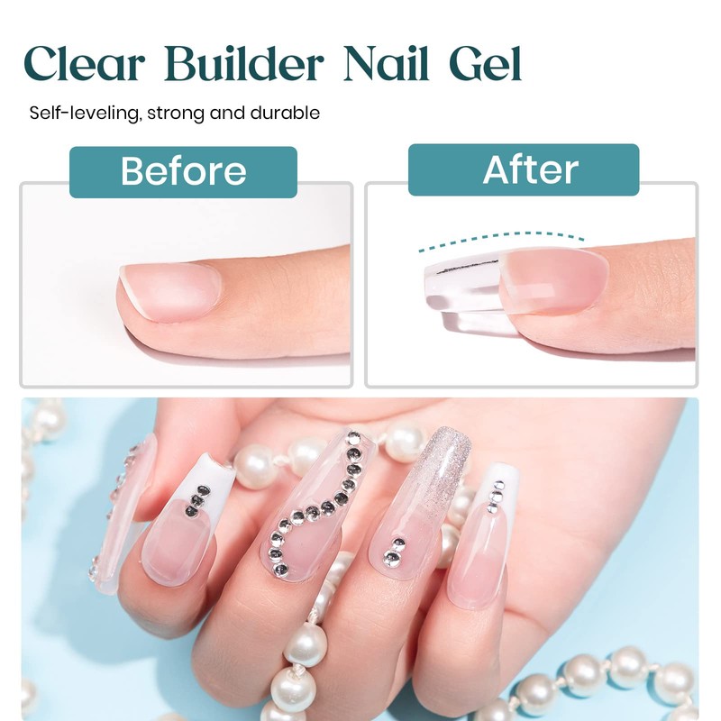 MIZHSE 60g Clear Hard Builder Nail Gel For Nail Extension