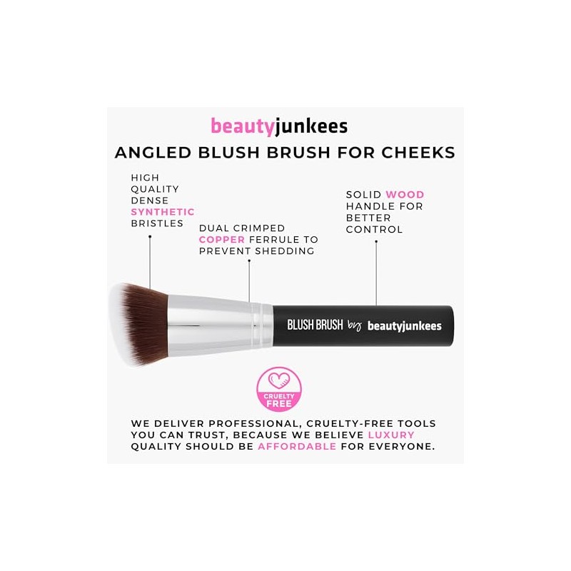 Kabuki Makeup Brush Set with Free Travel Brush Holder Includes