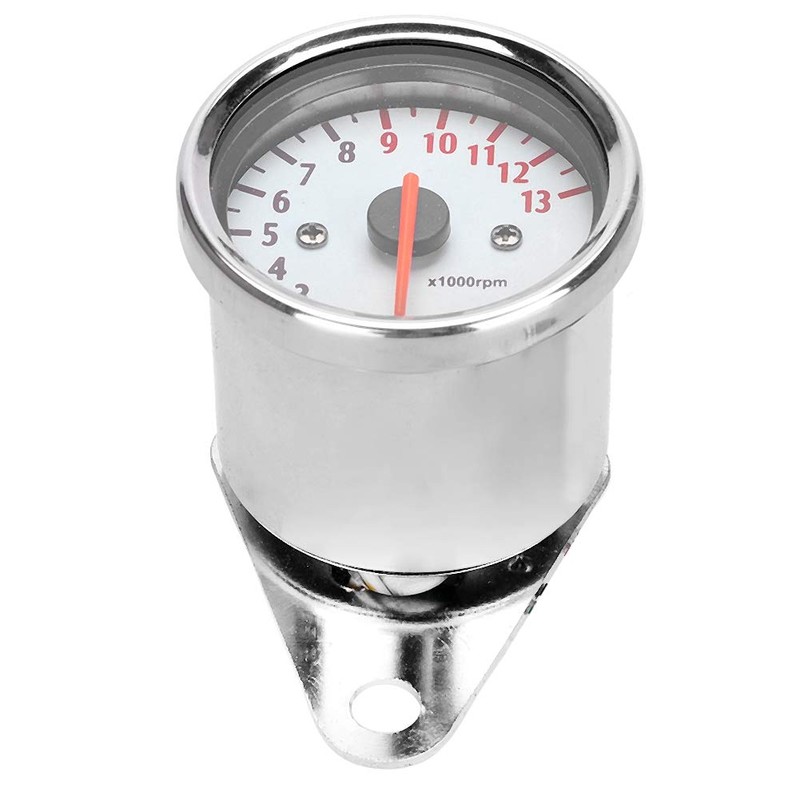 Motorcycle 13000 RPM Tachometer Gauge, 12V Automotive Replacement Tachometers LED