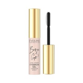 Eveline Cosmetics Brow & Go! Ultra Strong Transparent Eyebrow Gel - Achieve Salon Mature Laminated Eyebrows with Vegan Formula, 10ml
