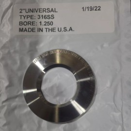 Unbranded 2" Universal Orifice Plate 316ss 1.250" bore. Made in USA. NEW