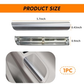 ijuicy Front Right Interior Door Armrest Handle Cover, Interior Armrest Front Left Pull Door Handle Grab Trim Cover, Car Door Handle Cover Interior Compatible with Ford Escape 2013-2019 (Silver)