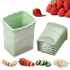 FANTEXY Strawberry Slicers Cup, Boiled Egg Slicer Cup, Banana Cutter, Speed Cutter for Cherry Cucumbers Kiwi, Multipurpose Kitchen Gadget for Soft Fruits Dicer And Veggies Salad Making