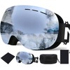 Mixiu Ski Goggles, Spherical Lens, Flameless Snow Goggles, Wide Angle