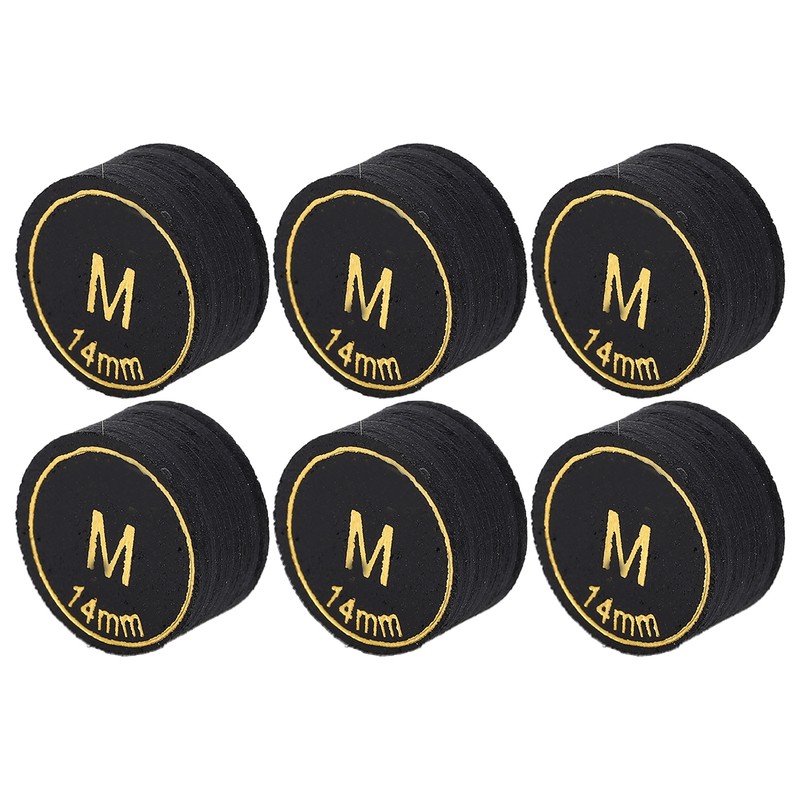 6pcs Pool Cue Tips Professional Multi Layers Billiard Pool Cue