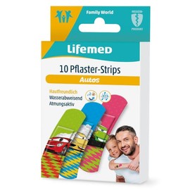 Lifemed GmbH Plaster Strips Cars 6 cm x 1.7 cm 10 Pieces