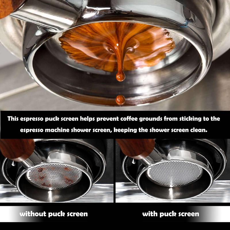 NEOUZA 53mm Espresso Puck Screen, 0.8mm Thickness Honeycomb Mesh Coffee