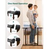 29-55" Extra Wide Baby Gate with Door, PressGuard P7, Brown