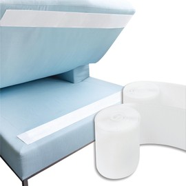 ECOHomes Heavy Duty Strips for Couch Cushions 4 Inch x 10 FT Keep Sofa Cushions from Sliding - Adhesive Hook and Loop Tape Roll to Prevent Sliding Couch Cushion, Outdoor Non Slip Furniture Grip White