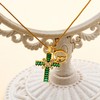 Vivaday Elegant CZ Cross Pendant with Adjustable Stainless Steel Chain,