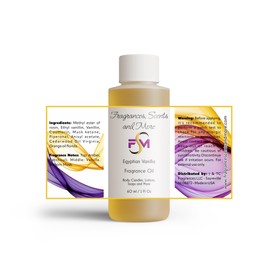 Egyptian Vanilla Fragrance Oil - 2 Fl Oz Plastic Bottle (60ml)