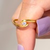 STORYJEWELLERY Hug Ring for Daughter, Bypass Promise Ring for Daughter,