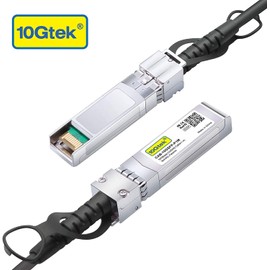 10Gtek 10G SFP+Cable 10GBASE-CU Twinax Cable Tested for Netgear XS508M, Netgear XS505M, HPE JD097C, H3C 5120/HP 5900 Switch, 1m