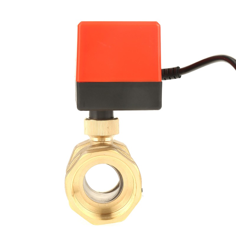 1pcs DC 12V G1-1/2" DN40 2 Way Brass Motorized Actuator