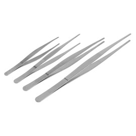 Gatuida 4PCS Multi Function Tweezers Thickened Non Skid Design for Nail DIY Gardening and Crafts Ergonomic Grooved Handle Washable Stainless Steel for Easy Maneuvering