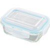 Yoshikawa Glass Container, 4-Point Locking System, Glass Food Storage Container,