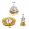 Hiqalty 6PCS Brass Wire Wheel Brush Kit for Drill,Crimped Cup