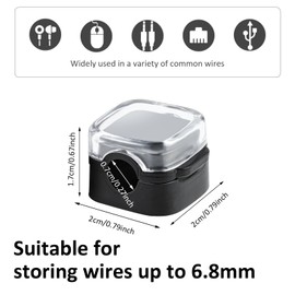 BOHUIZ 6 Stück Kabelhalter Magnetisch, Kabelhalter Selbstklebend Magnetische Kabelmanagement Ladekabel Organizer Kabelclips für Schreibtisch, Netzkabel, USB Ladekabel, Ladegeräte, Audiokabel(Schwarz)